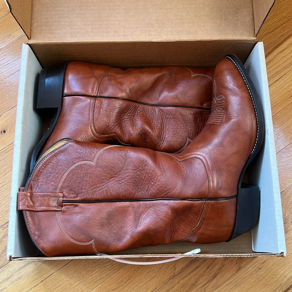 Men’s Dark Brown Marbled Deerlite Justin Boot Co - Picture 4 of 7